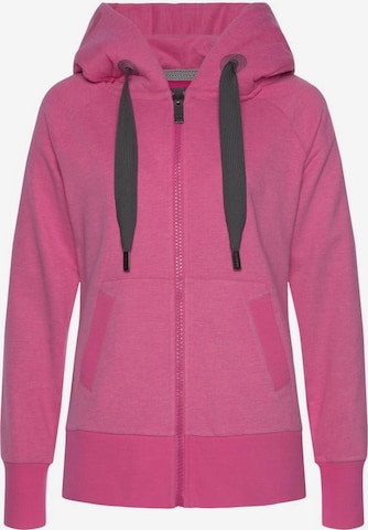 Elbsand Zip-Up Hoodie in Pink: front