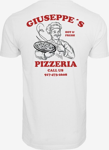 Mister Tee - Camiseta 'Giuseppe's Pizzeria' en blanco