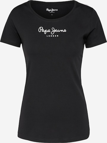 Pepe Jeans T-shirt 'NEW VIRGINIA' i svart: framsida