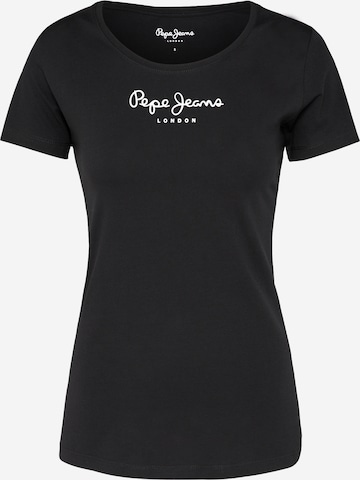 Tricou 'NEW VIRGINIA' de la Pepe Jeans pe negru: față