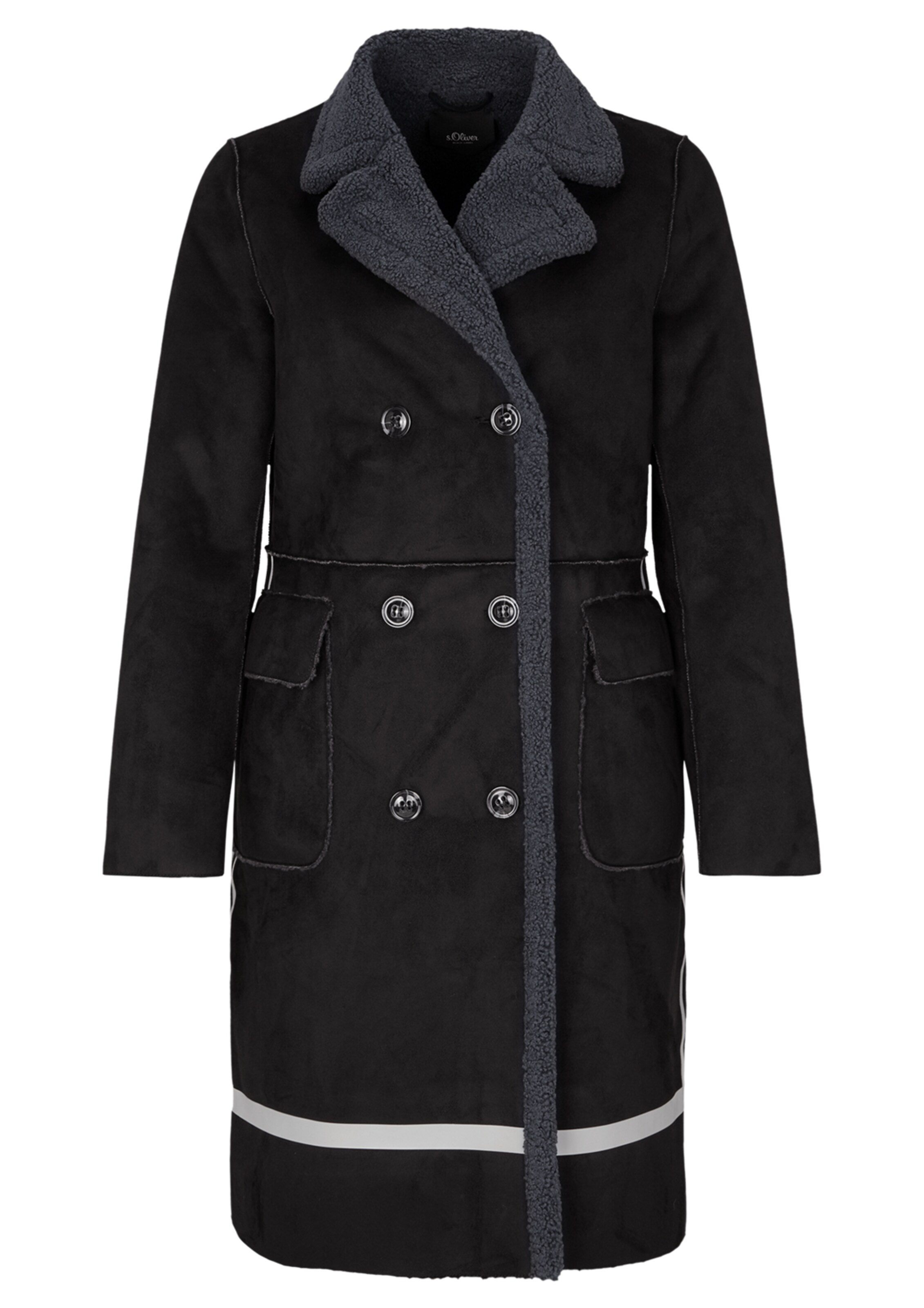 s.Oliver BLACK LABEL - Mantel in schwarz