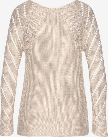 LASCANA Pullover in Beige