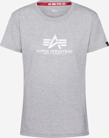 ALPHA INDUSTRIES Shirt 'New Basic T Wmn' in Grey: front