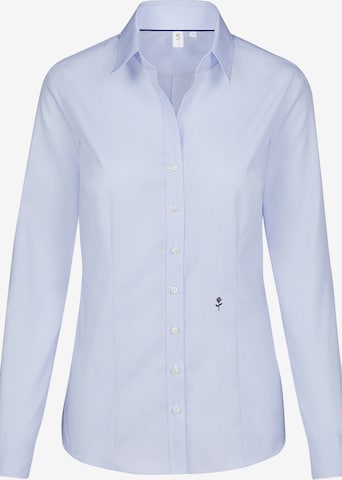 SEIDENSTICKER Blouse 'Schwarze Rose' in Blauw: voorkant