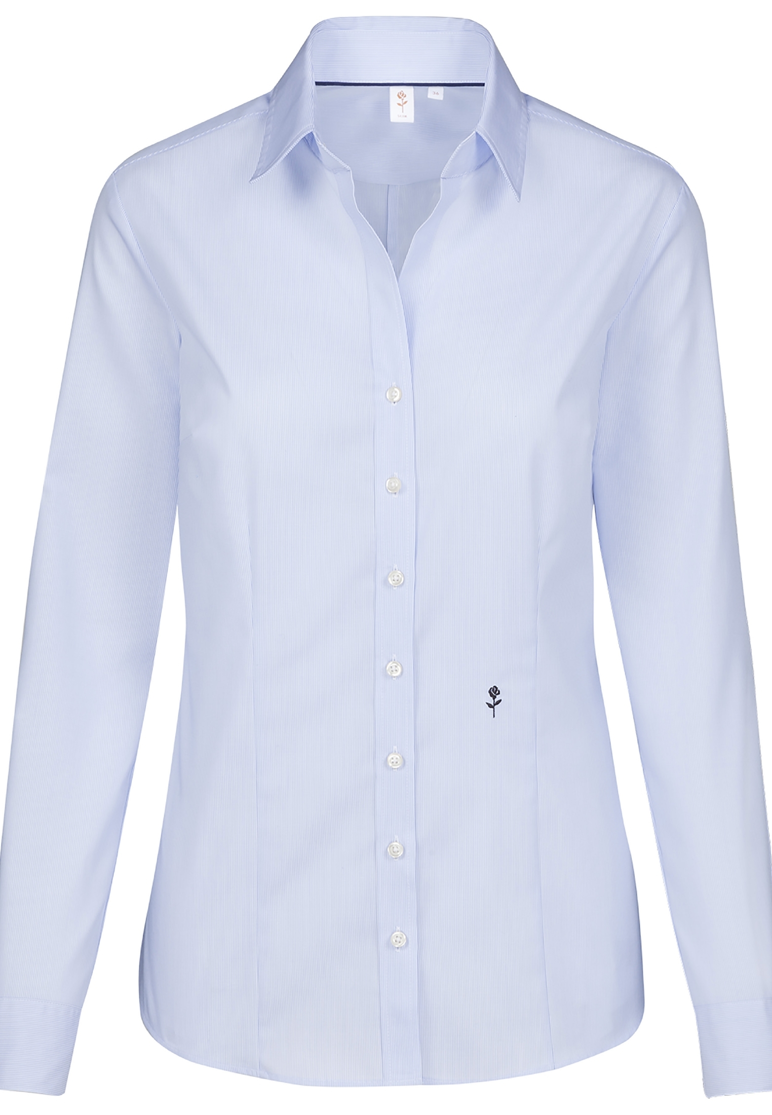 Abbigliamento Donna SEIDENSTICKER Camicia da donna Schwarze Rose in Blu Chiaro 