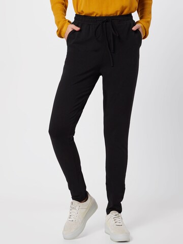 Coupe slim Pantalon 'Linda' Kaffe en noir : devant