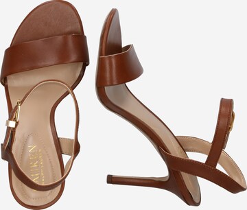 Lauren Ralph Lauren Sandalen met riem 'Gwen' in Bruin