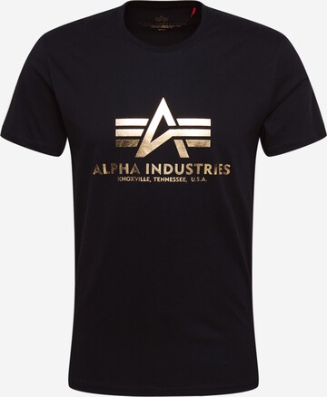 ALPHA INDUSTRIES - Camisa em preto: frente