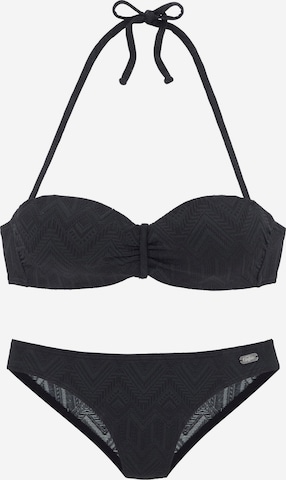 BUFFALO Bikini in Black: front