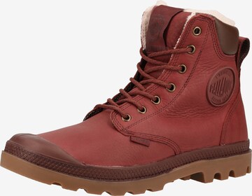 Palladium Lace-Up Boots 'Pampa' in Red: front