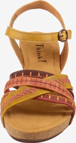 THINK! Strap Sandals 'Traudi' in Yellow