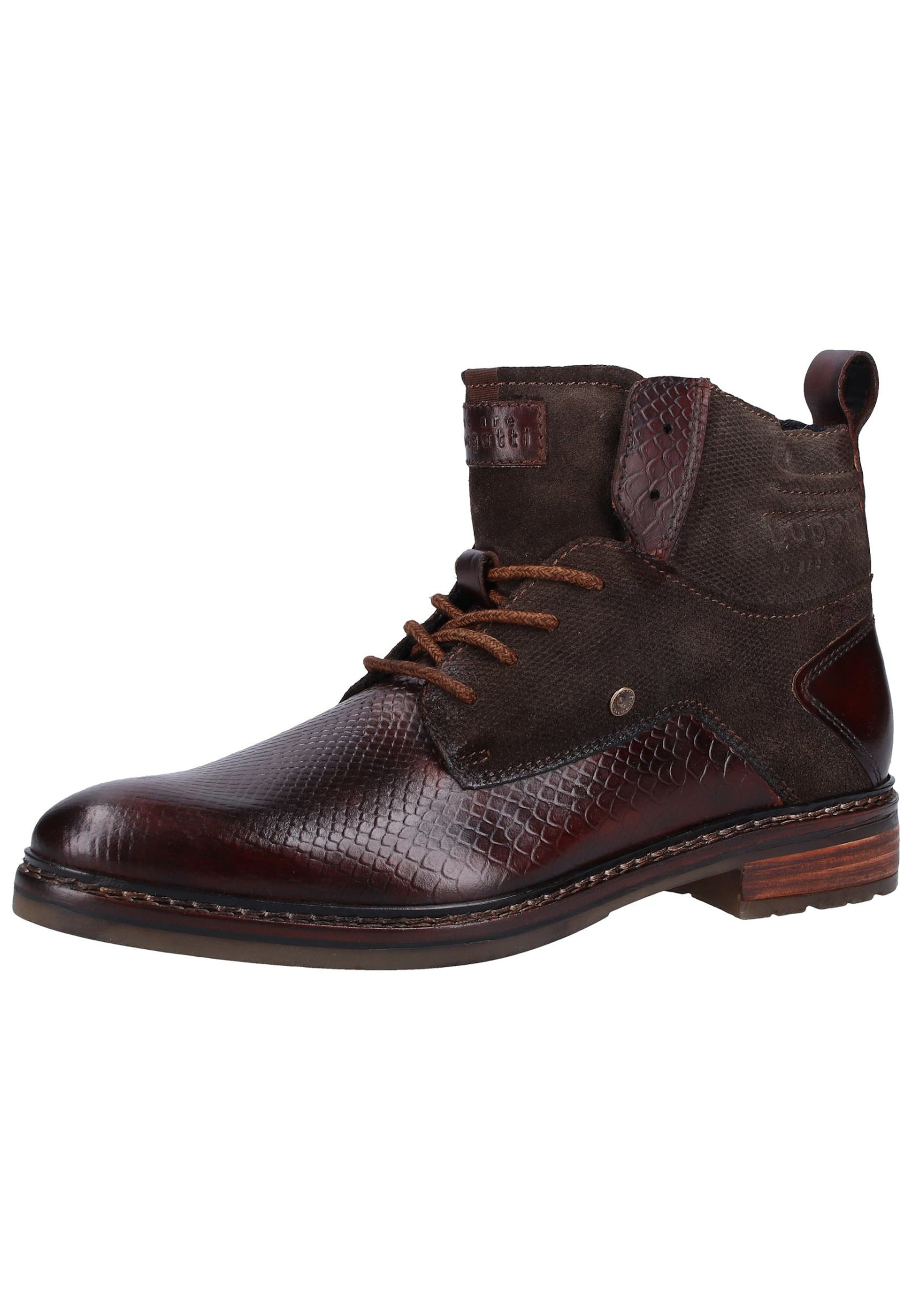 bugatti - Veterlaarzen in de kleur Donkerbruin