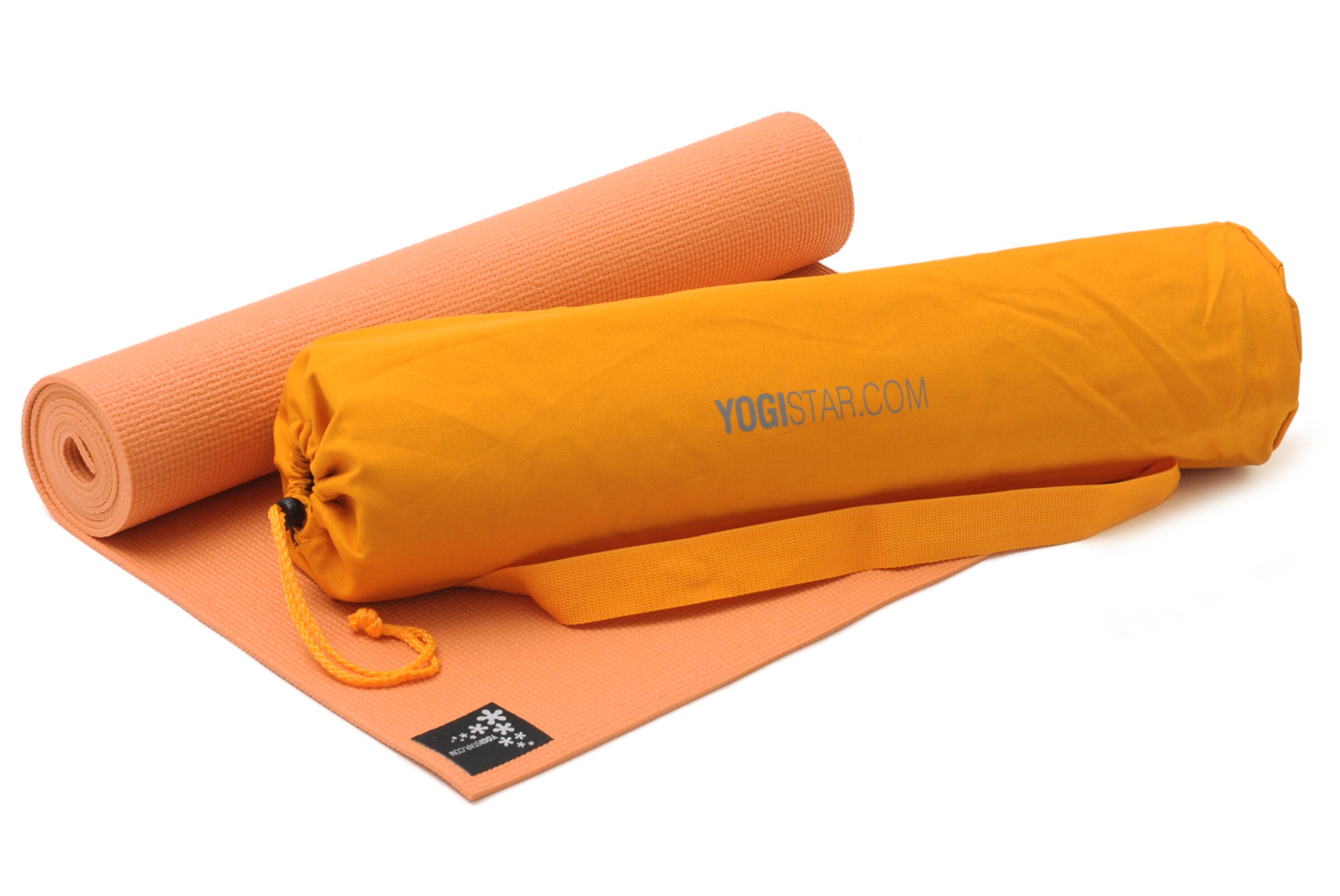 YOGISTAR.COM Yoga-set Starter Edition in Orange: Vorderseite