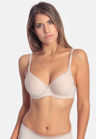 sassa T-shirt Bra in Beige: front