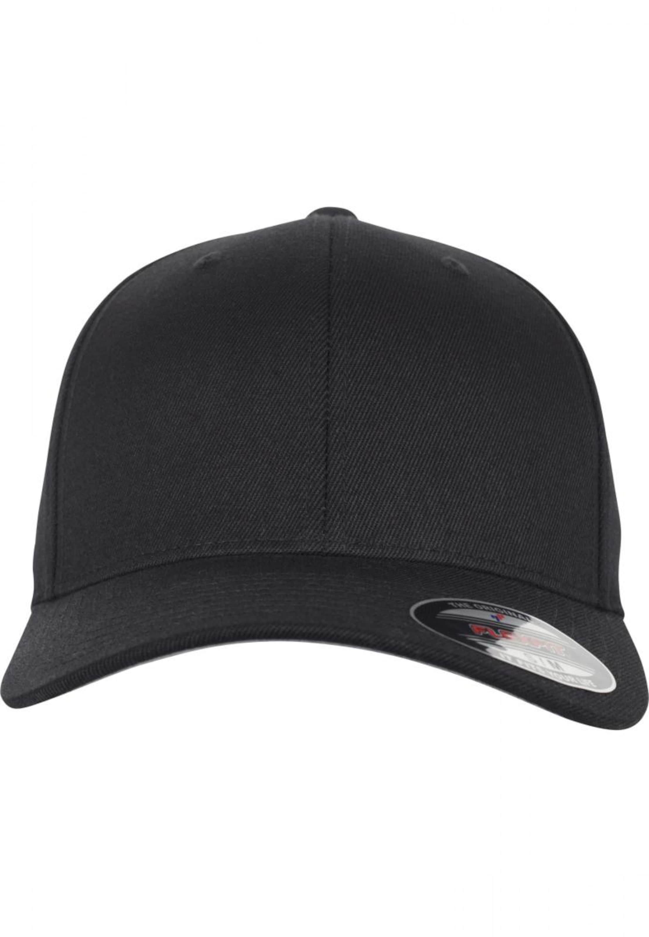 Flexfit Cap 'Wool Blend' in Schwarz: Vorderseite
