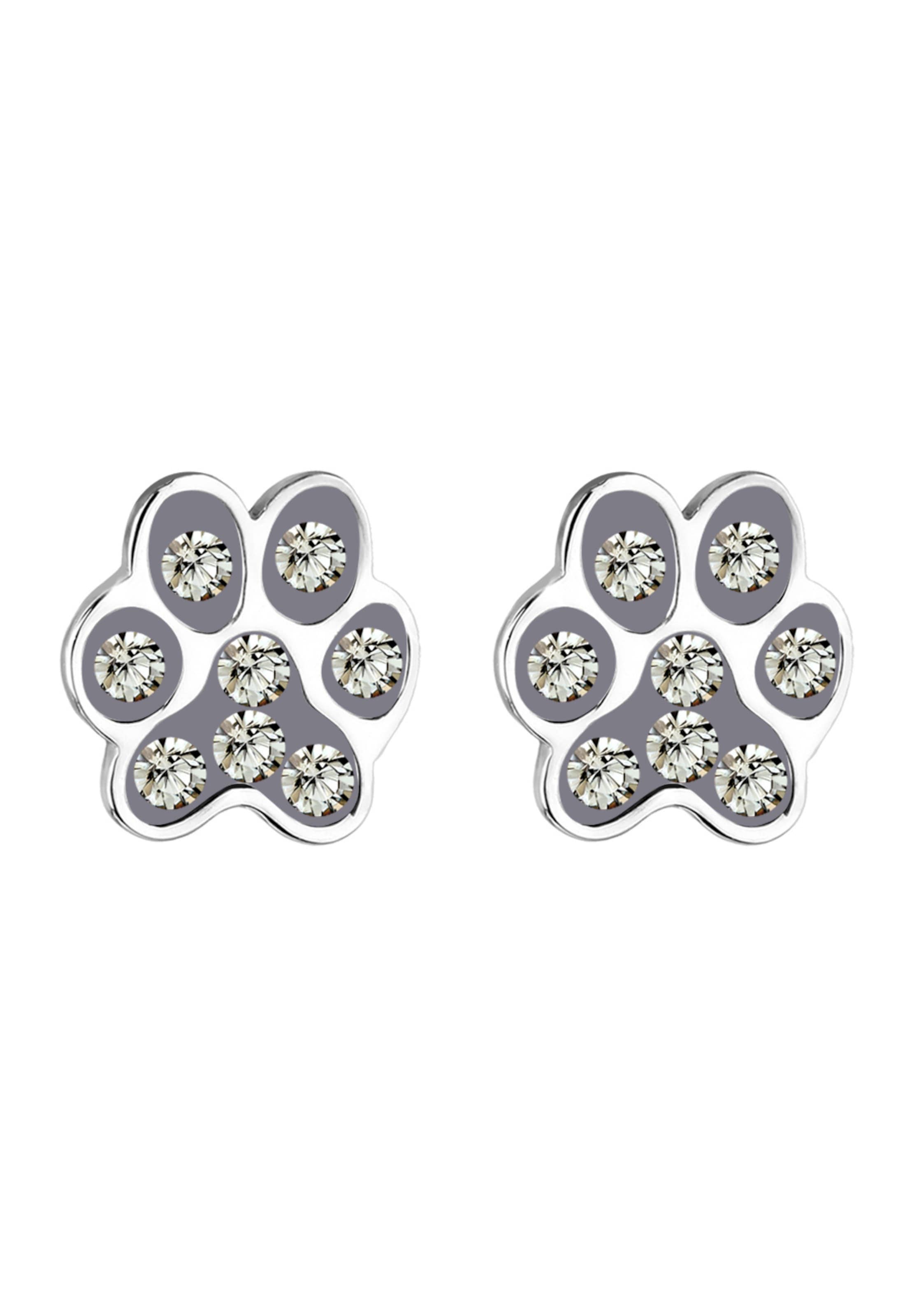 ELLI Earrings 'Pfote' in Silver