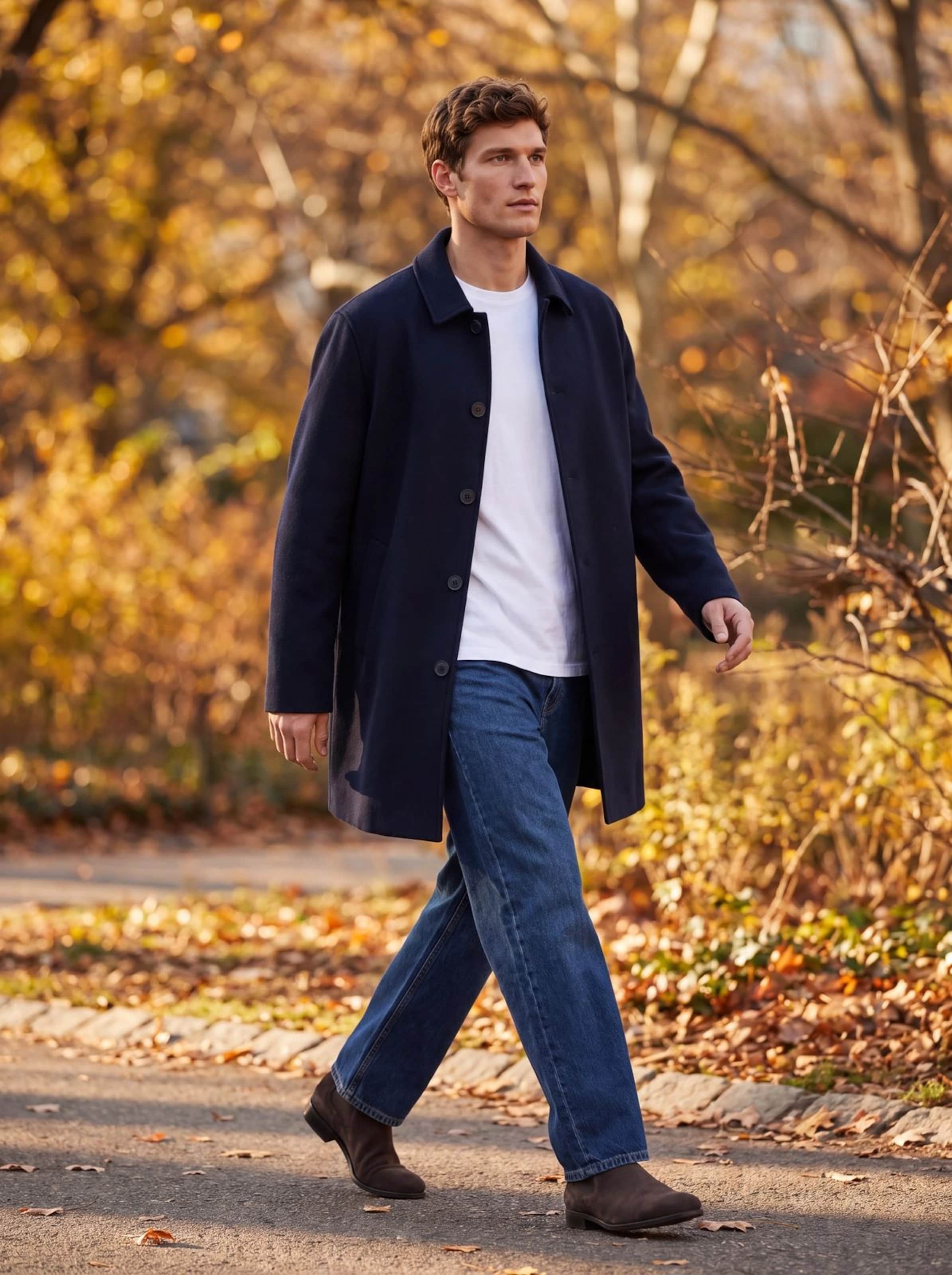 everly - Smart Casual Navy Coat Look