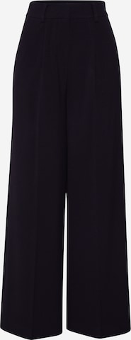 EDITED Szeroka nogawka Spodnie w kant 'Kelly' w kolorze czarny: przód