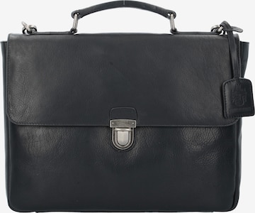 LEONHARD HEYDEN Document Bag 'Roma' in Black: front