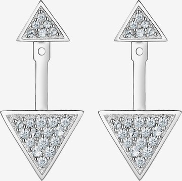 ELLI Earrings 'Double Studs' in Silver: front