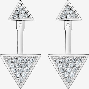 ELLI Earrings 'Double Studs' in Silver: front