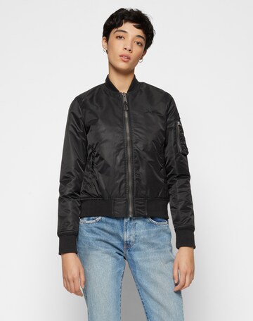 Schott NYC Between-season jacket 'Airforce W' in Black: front