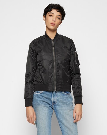 Veste mi-saison 'Airforce W' Schott NYC en noir : devant