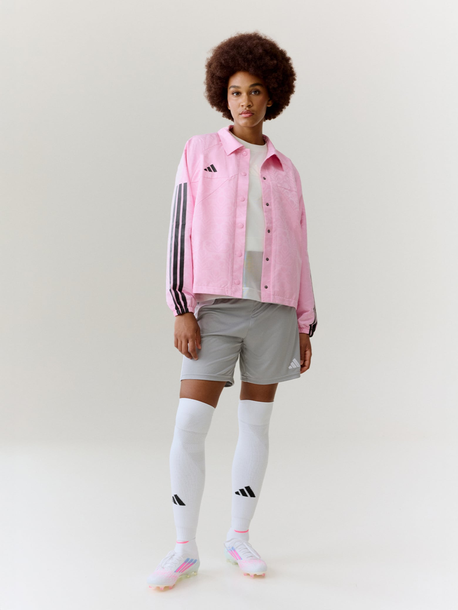 Georgette - Sporty Pink Jacket Look