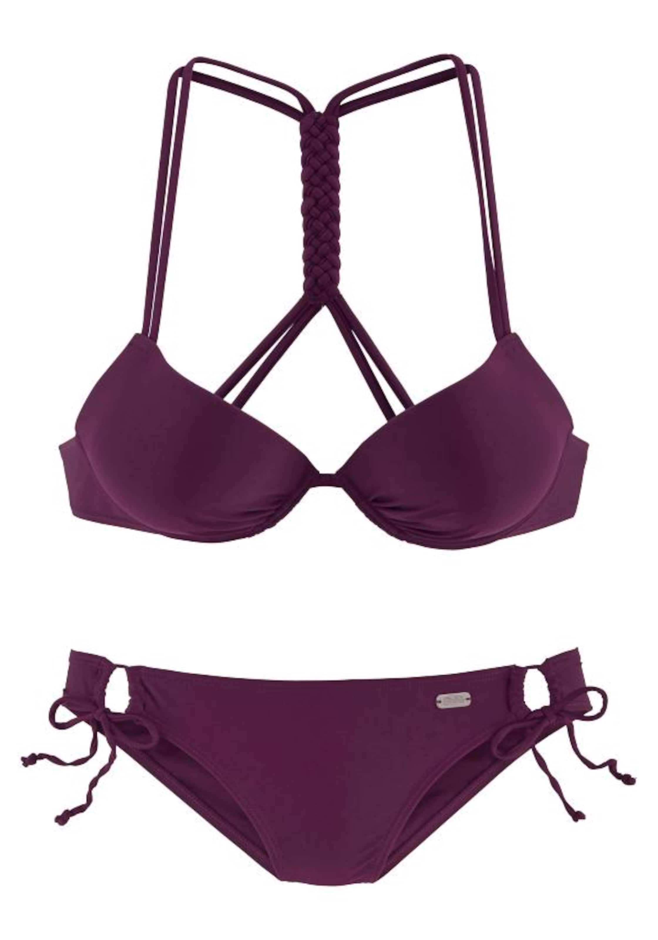 BUFFALO Push-up Bikinitop mit Hose, 2-tgl. in Lila: Vorderseite