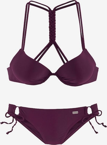 BUFFALO Bikini in Purple: front