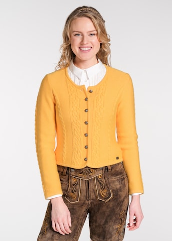 SPIETH & WENSKY Strickjacke 'Bonn' in Gelb: Vorderseite