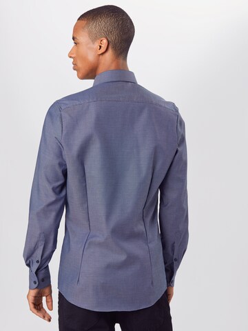 OLYMP Slim fit Overhemd 'Level 5' in Blauw