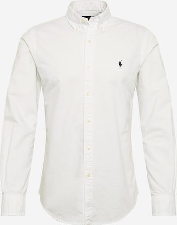 Coupe slim Chemise business Polo Ralph Lauren en blanc : devant