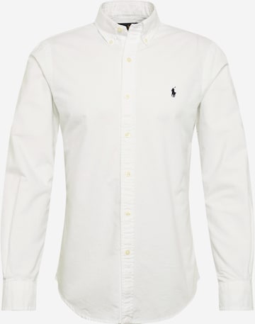 balta Polo Ralph Lauren Priglundantis modelis Dalykinio stiliaus marškiniai: priekis