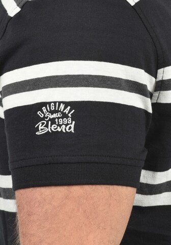 BLEND Poloshirt 'Pique' in Schwarz