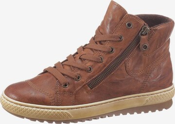 GABOR Lace-Up Ankle Boots in Brown: front