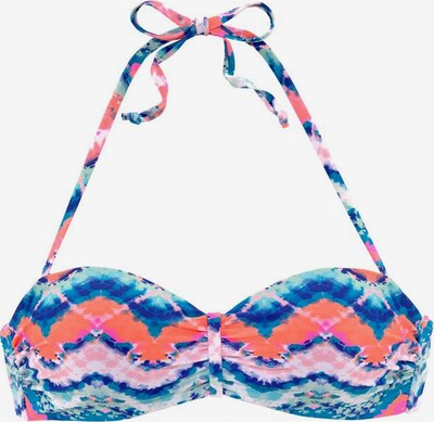 VENICE BEACH Bandeau-Bikini-Top in blau / pink / rot, Produktansicht