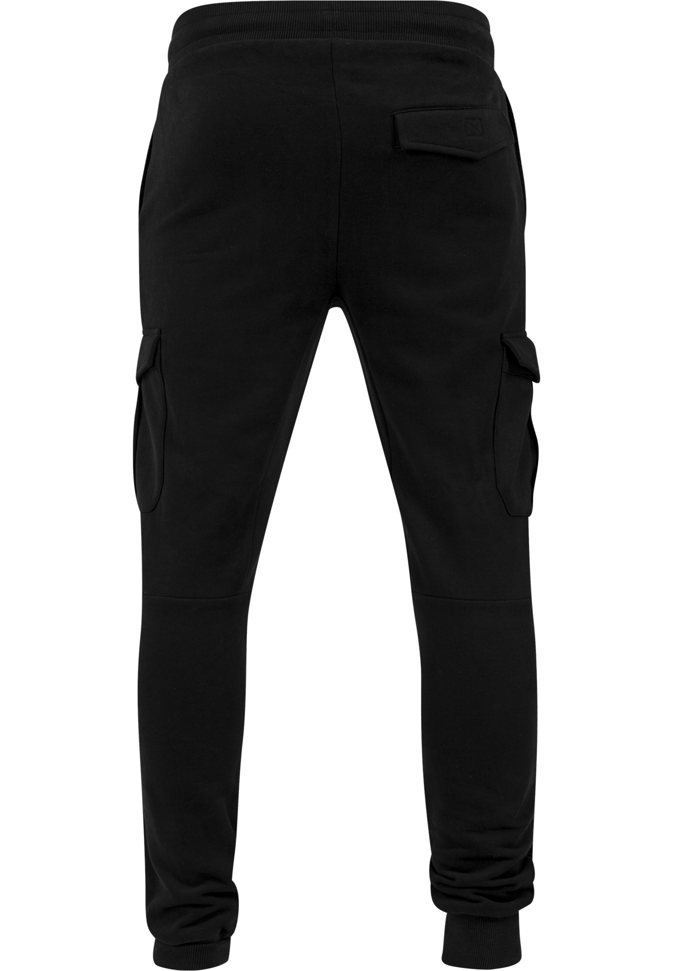 Urban Classics Tapered Cargo trousers in Black: front