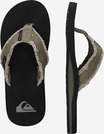 Tongs 'MONKEY ABYSS' QUIKSILVER en noir : sur le côté