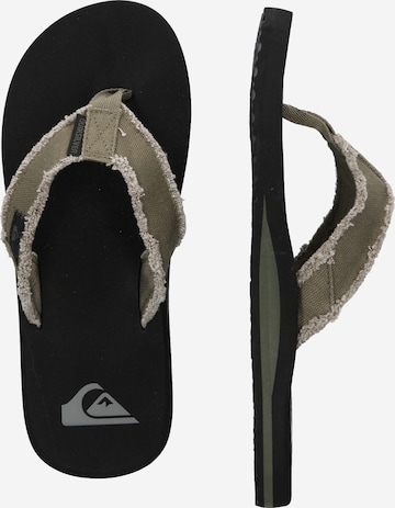 Tongs 'MONKEY ABYSS' QUIKSILVER en noir : sur le côté