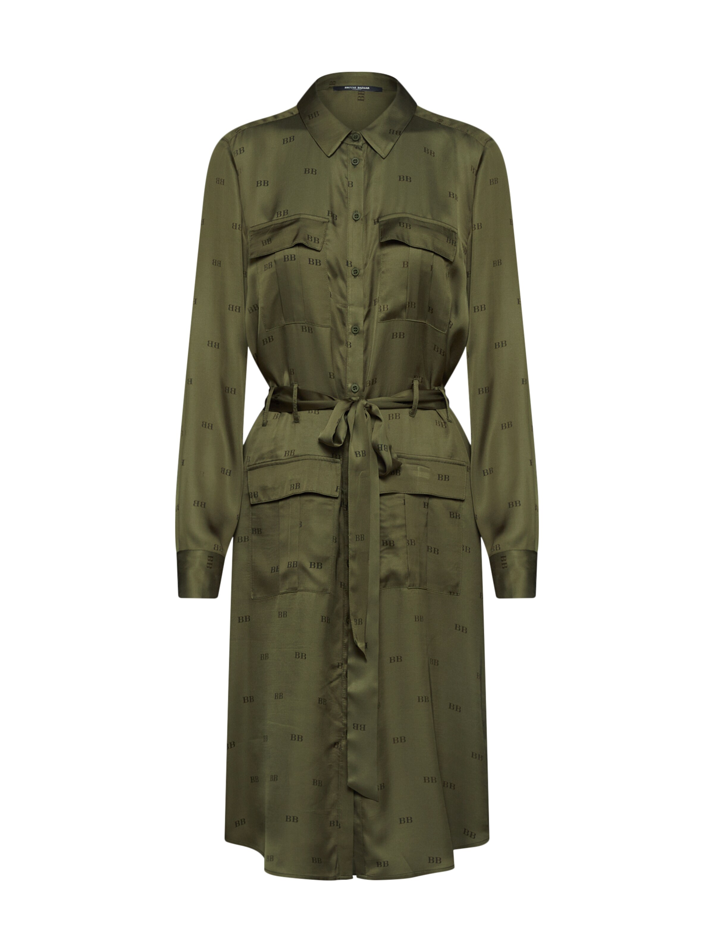 BRUUNS BAZAAR - Blousejurk 'Type Erika' in de kleur Kaki