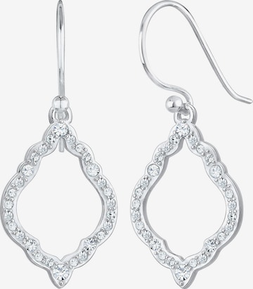 ELLI Earrings 'Kristall Ohrhänger' in Silver: front