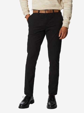 Coupe slim Pantalon chino TOM TAILOR DENIM en noir : devant