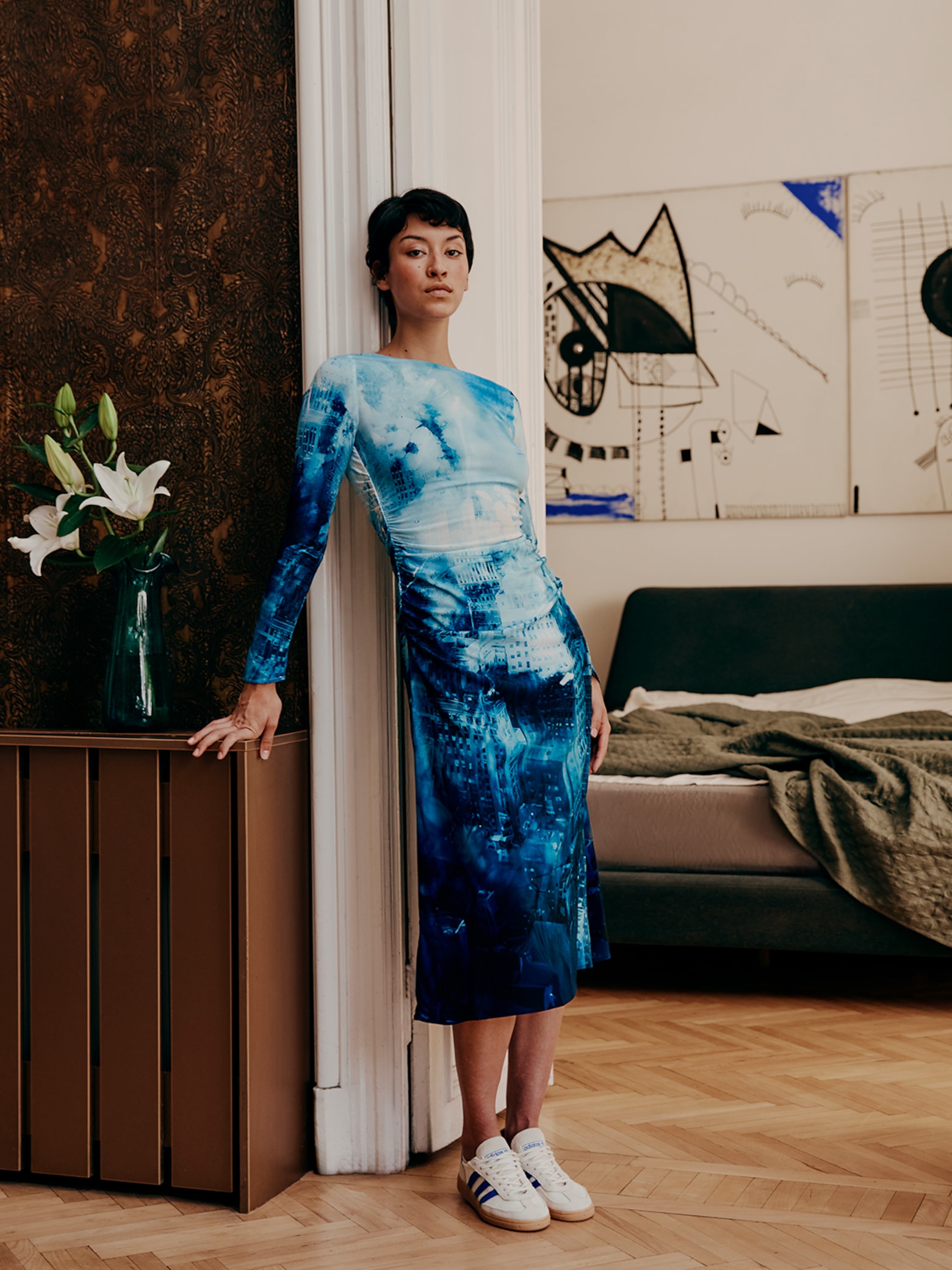 Greta - Flattering Blue Dress Look