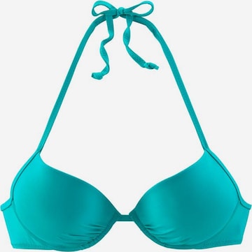 BUFFALO Regular Push-up-Top "Happy" in Blau: predná strana