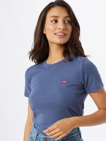 zils LEVI'S ® T-Krekls 'Rib Baby Tee': no priekšpuses