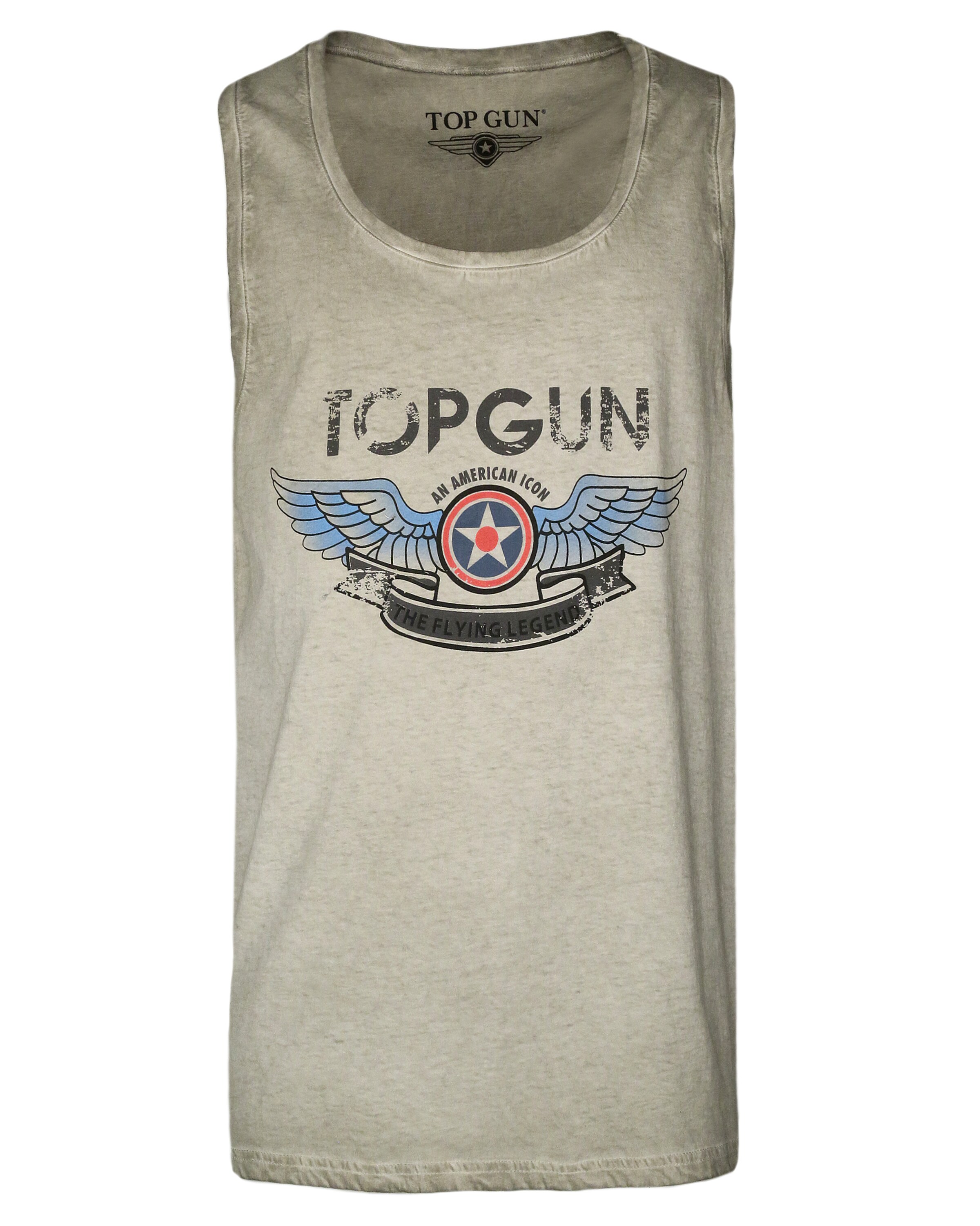 TOP GUN Tank Top ' Flap ' in Grün: Vorderseite