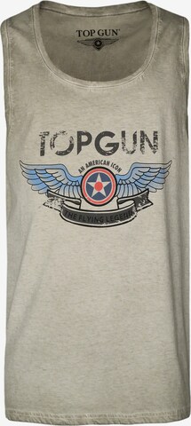 TOP GUN Tank Top ' Flap ' in Grün: predná strana