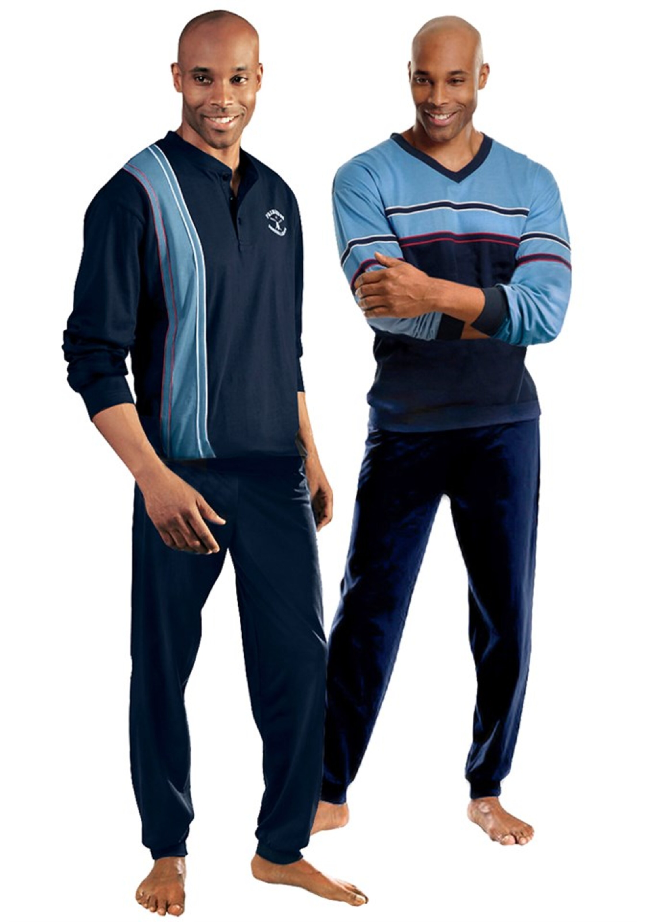 LE JOGGER Pyjama in Blau: Vorderseite