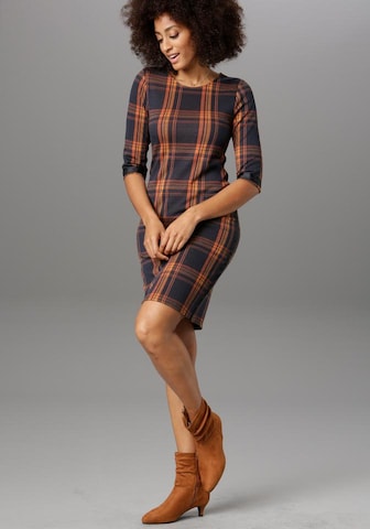 Aniston SELECTED Sheath Dress in Brown